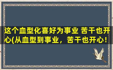 这个血型化喜好为事业 苦干也开心(从血型到事业，苦干也开心！探寻个人喜好的SEO路径)